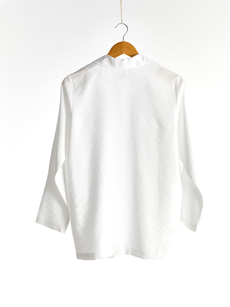 Beyaz Duz Viskon Blazer Ceket Lc Waikiki