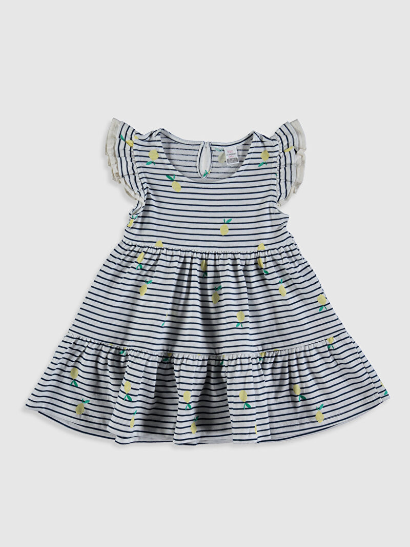 Lacivert Kız Bebek Pamuklu Elbise LC Waikiki