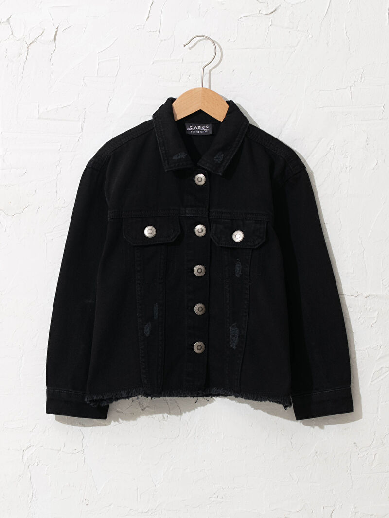 infant black denim jacket