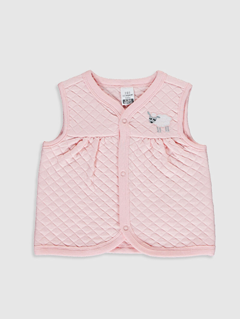 pembe kiz bebek yelek lc waikiki
