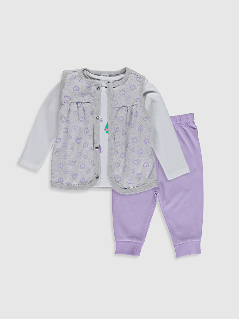 Beyaz Kız Bebek Pijama Takımı LC Waikiki