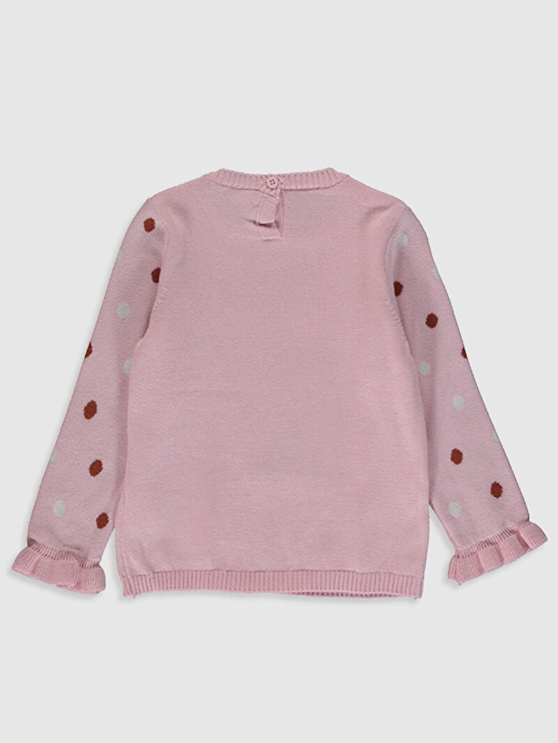 Pembe Kız Bebek Baskılı Triko Kazak LC Waikiki Pembe Kız Bebek Baskılı Triko Kazak LC Waikiki