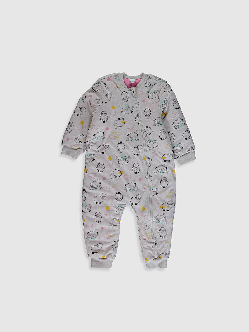 Bej Kız Bebek Baskılı Uyku Tulumu LC Waikiki