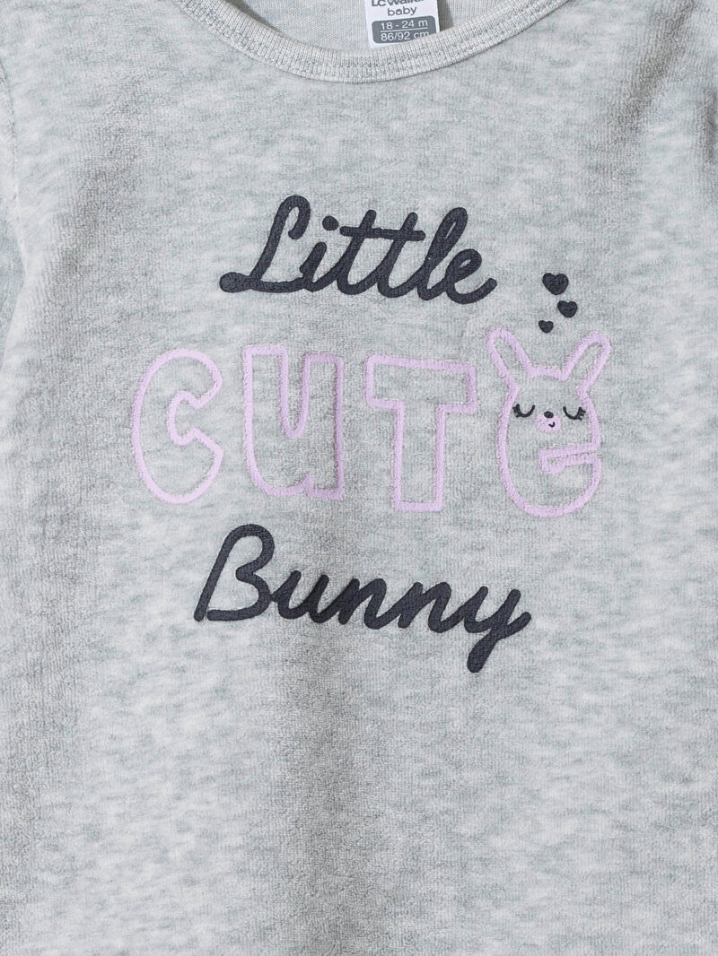 Gri Kız Bebek Pijama Takımı LC Waikiki