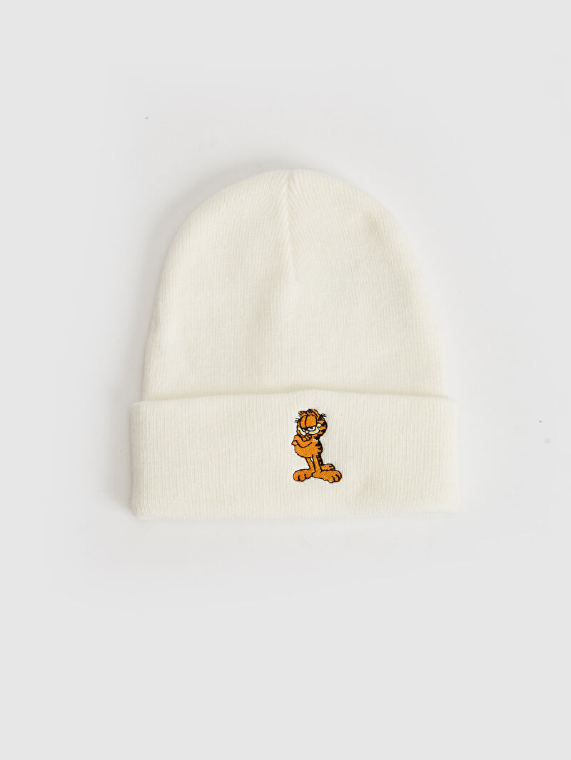 ekru garfield nakisli triko bere lc waikiki