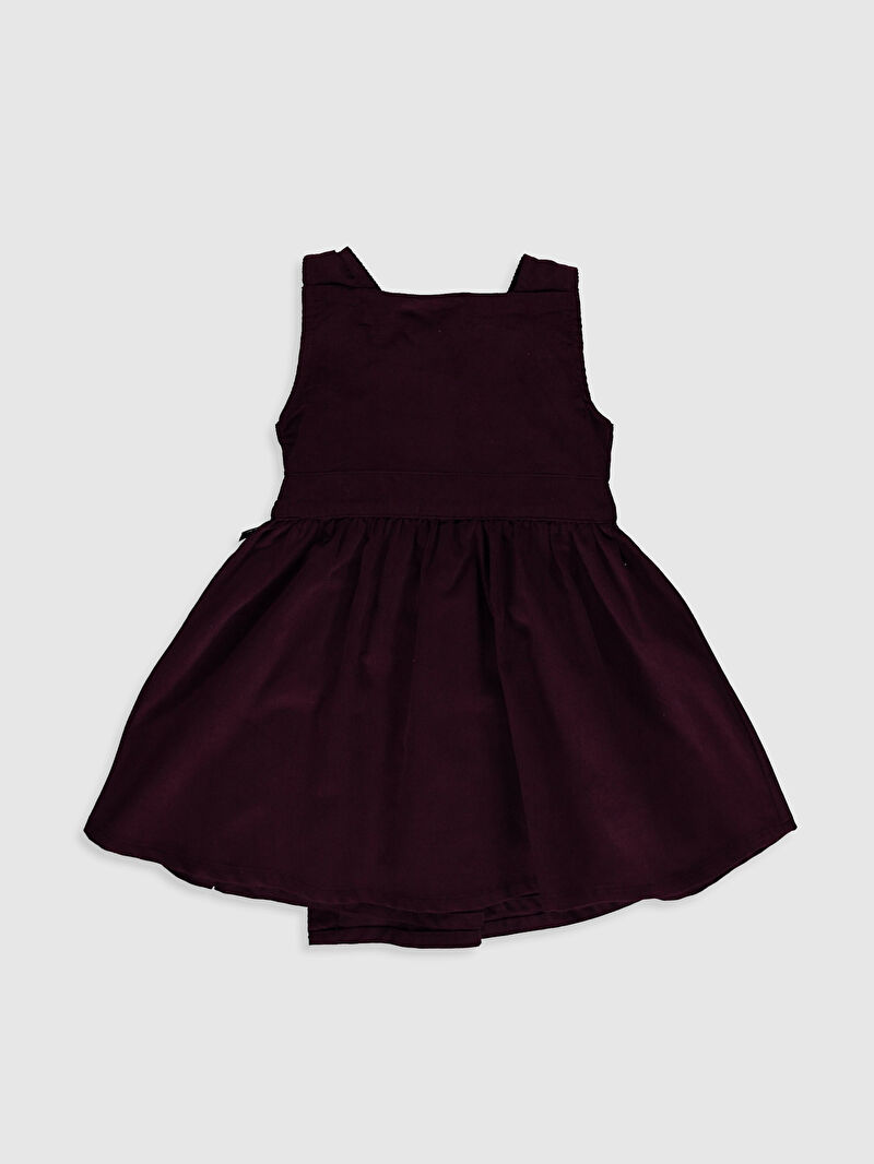 Bordo Kız Bebek Kadife Elbise LC Waikiki