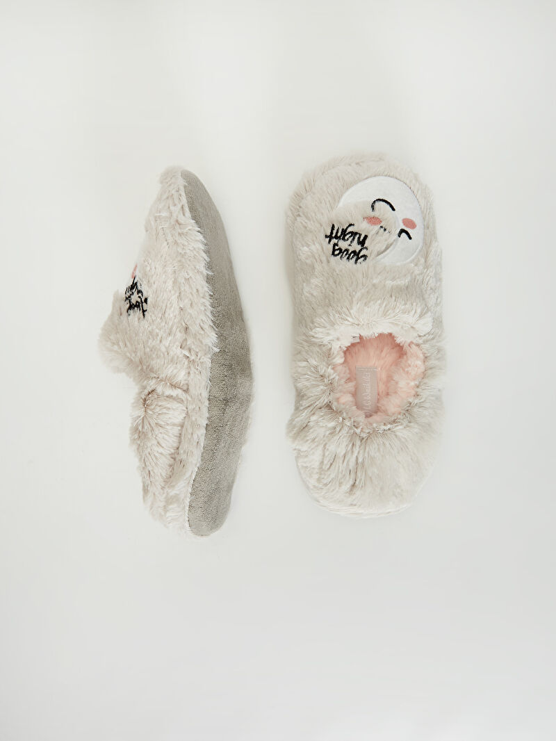 Gri Kız Çocuk Pelüş Ev Terliği LC Waikiki