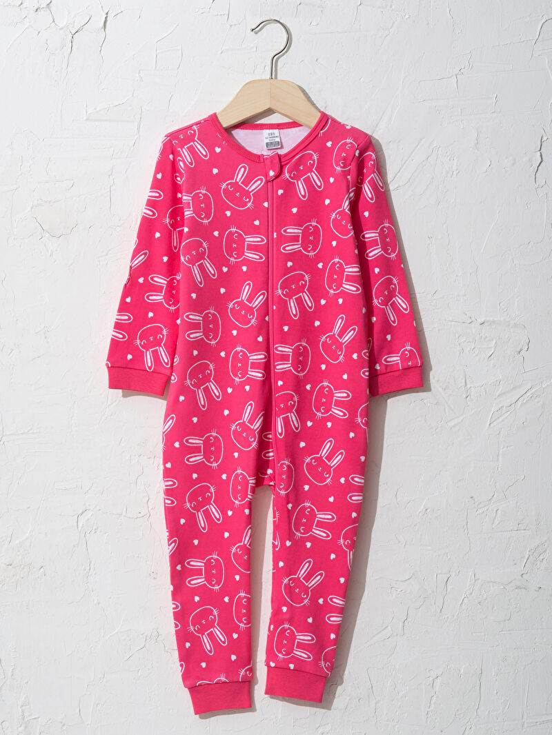 Pembe Kız Bebek Fermuarlı Tulum LC Waikiki