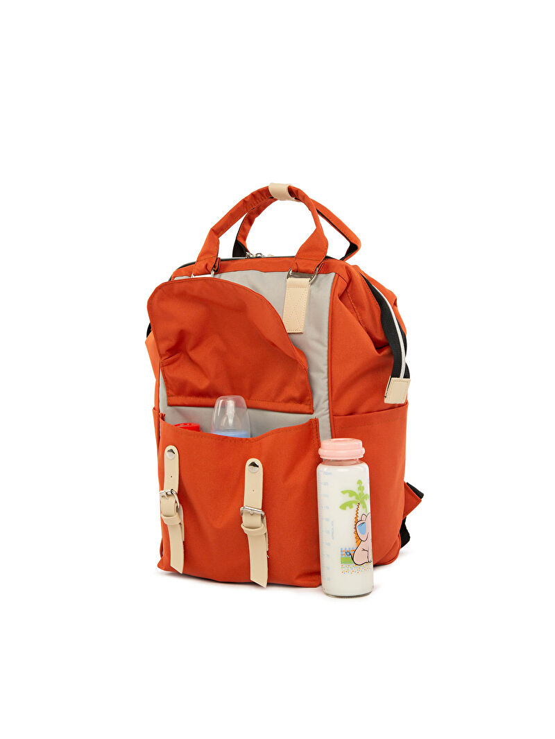 Turuncu Bagmori Cepli Logolu Anne Bebek Çantası LC Waikiki Turuncu Bagmori Cepli Logolu Anne Bebek Çantası LC Waikiki