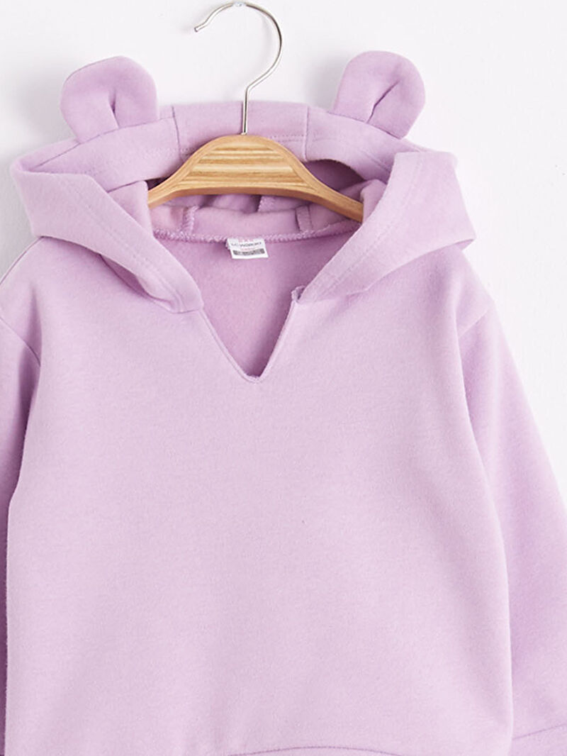 Lila Kız Bebek Sweatshirt ve Pantolon LC Waikiki Lila Kız Bebek Sweatshirt ve Pantolon LC Waikiki