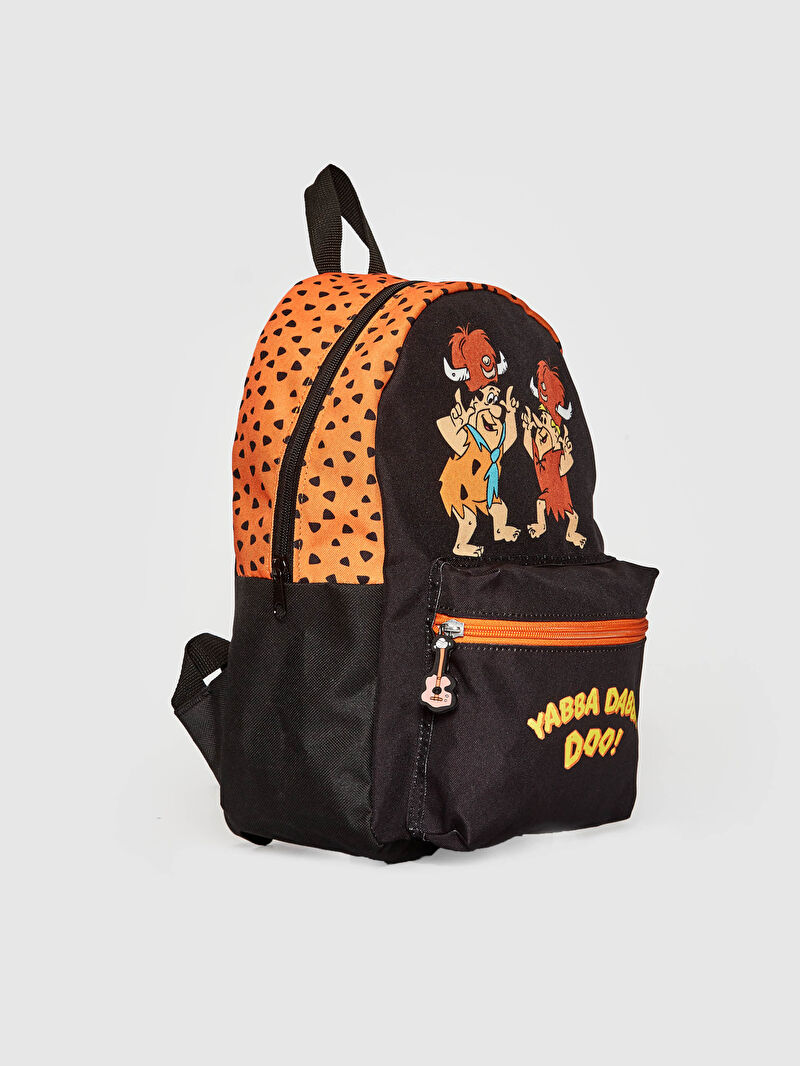 Siyah Erkek Çocuk Taş Devri Baskılı Sırt Çantası LC Waikiki