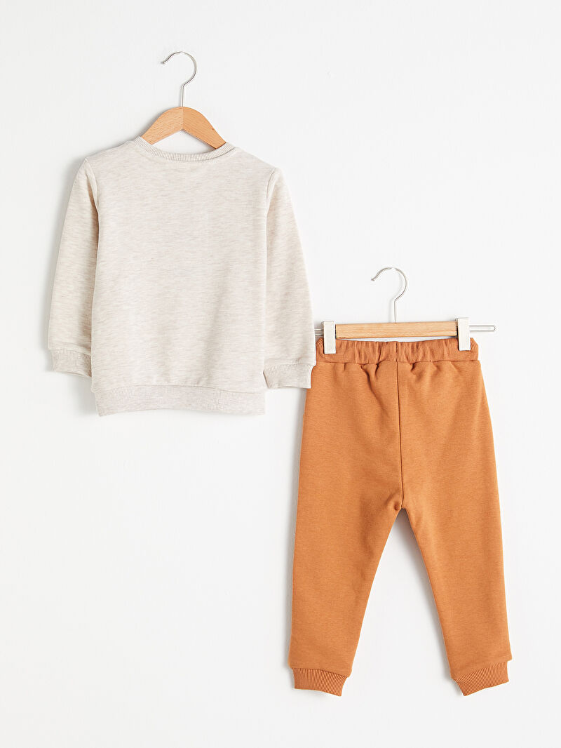 Gri Erkek Bebek Momo Baskılı Takım 2�li LC Waikiki