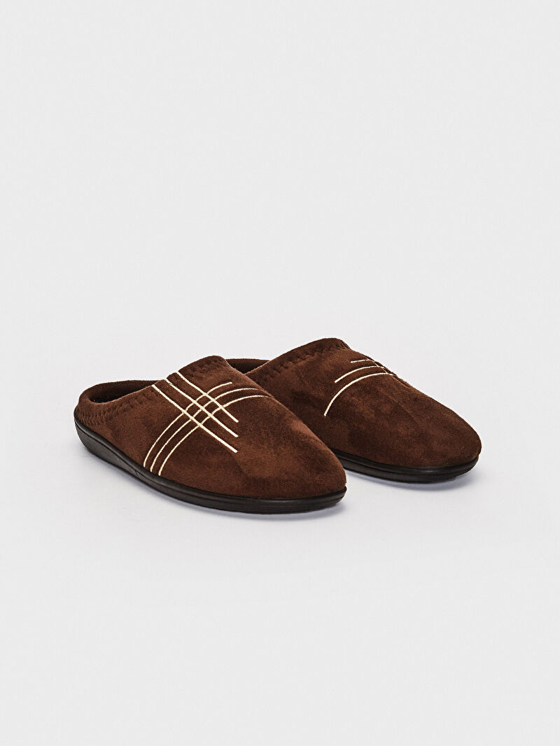 Kahverengi Erkek Nakışlı Ev Terliği LC Waikiki