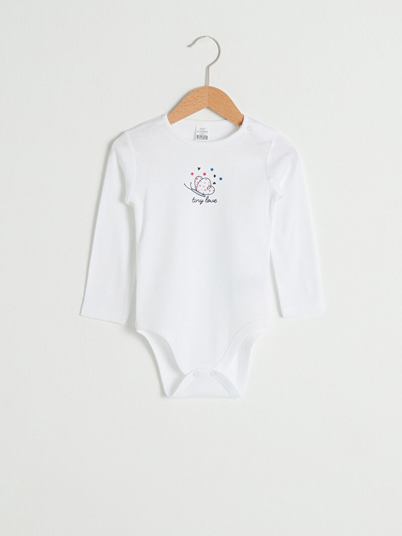 beyaz kiz bebek citcitli body 5 li lc waikiki