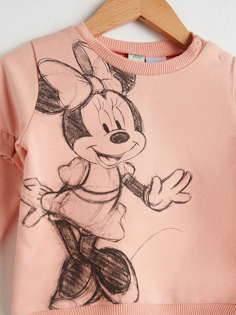 Pembe LCW GREEN Kız Bebek Organik Pamuklu Minnie Mouse