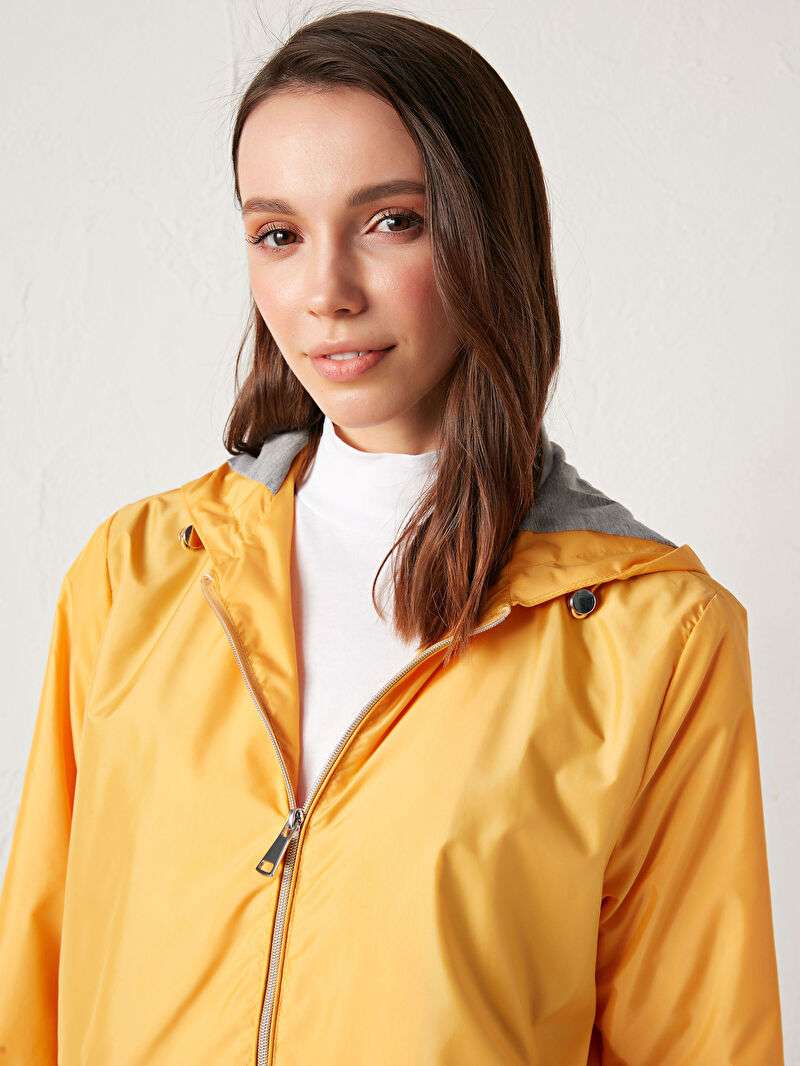 lightweight yellow rain jacket