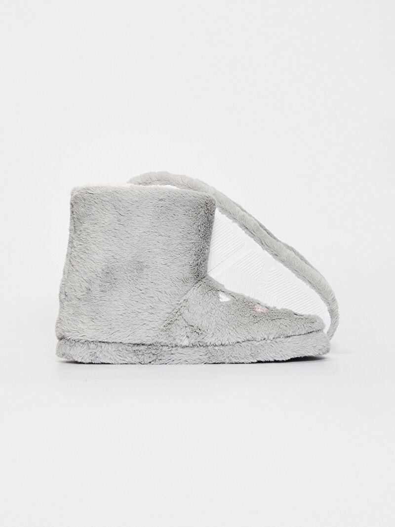 Gri Kadın Nakışlı Ev Botu LC Waikiki