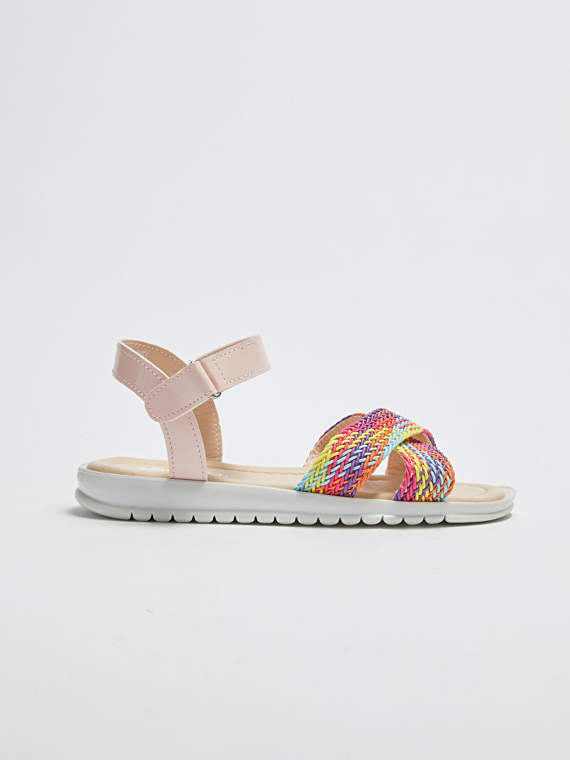 Çok Renkli Renkli Çapraz Bantlı Kız Çocuk Sandalet LC Çok Renkli Renkli Çapraz Bantlı Kız Çocuk Sandalet LC