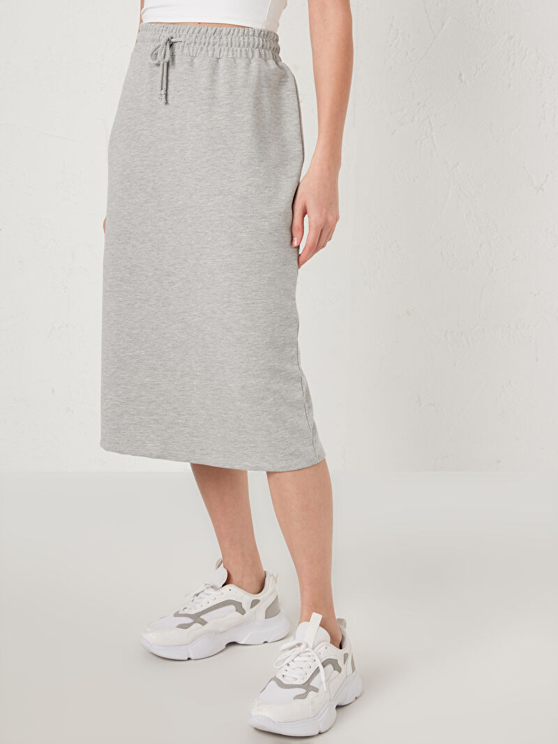 gray drawstring skirt