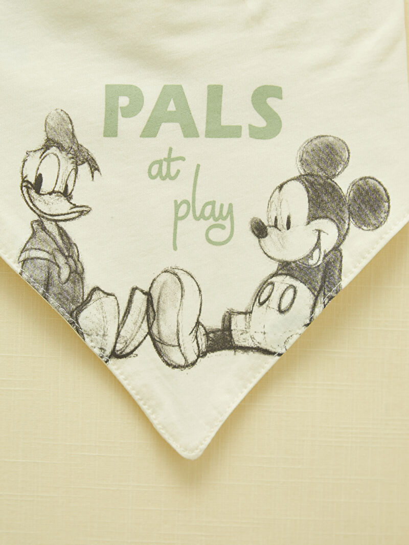 ekru lcw green disney baskili organik pamuklu unisex bebek mama onlugu 2 li lc waikiki