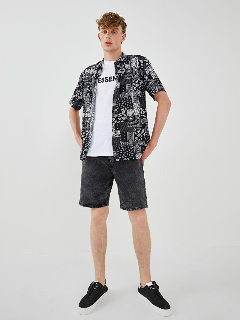 Siyah Xside Standart Kalip Erkek Jean Sort Lc Waikiki