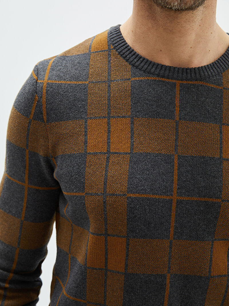 mens checkered sweater