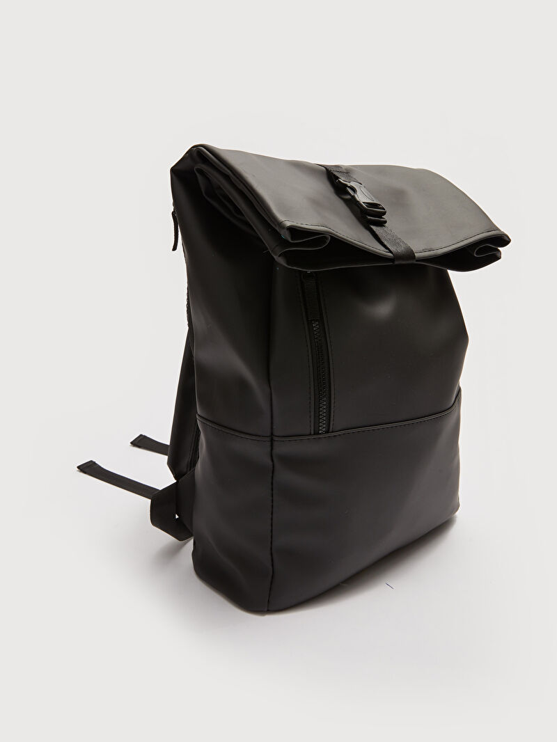 leather look rucksack