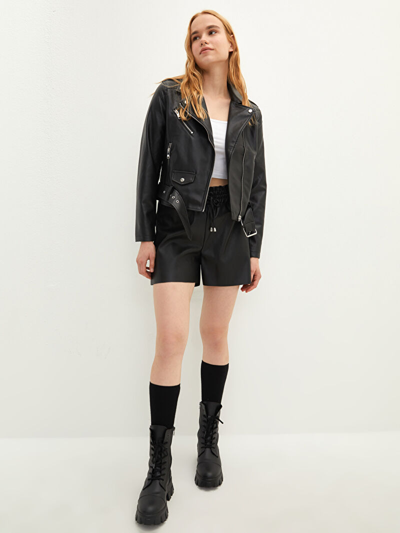 lcw casual leather jacket
