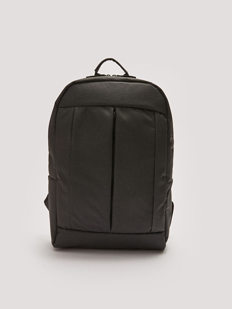 sleek black backpack