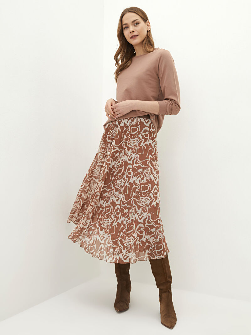 jupe plissee taille elastique