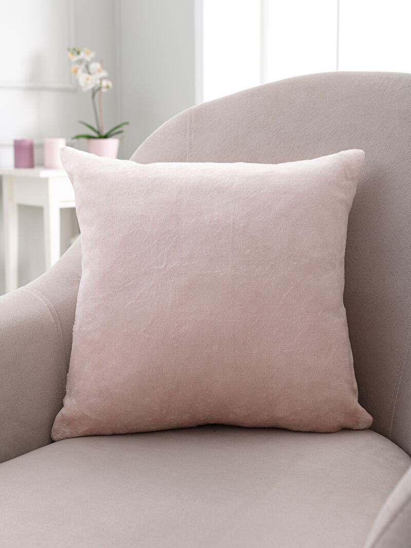 light pink throw pillow