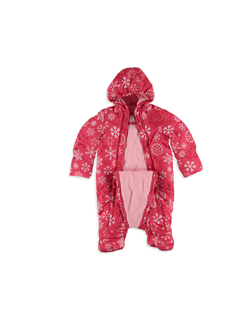 Pembe Kız Bebek Polar Astarlı Kalın Astronot Mont LC Waikiki