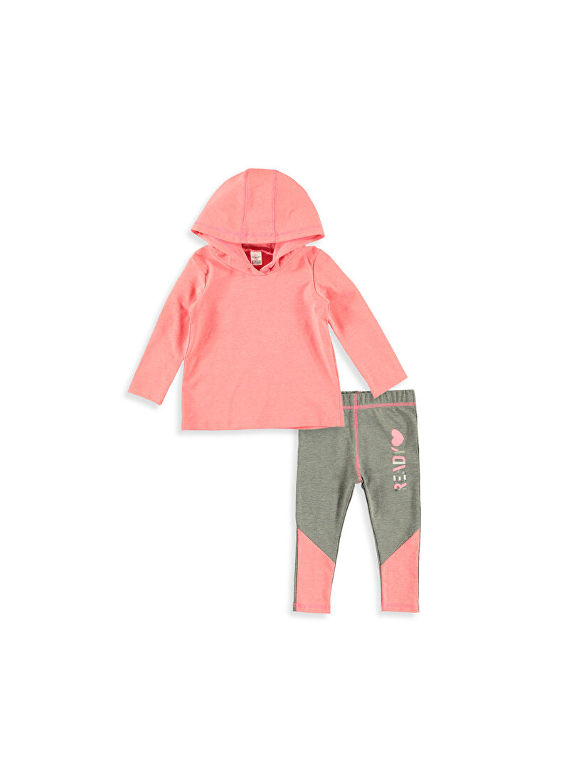 Pembe Pembe Kız Bebek Eşofman Takımı LC Waikiki