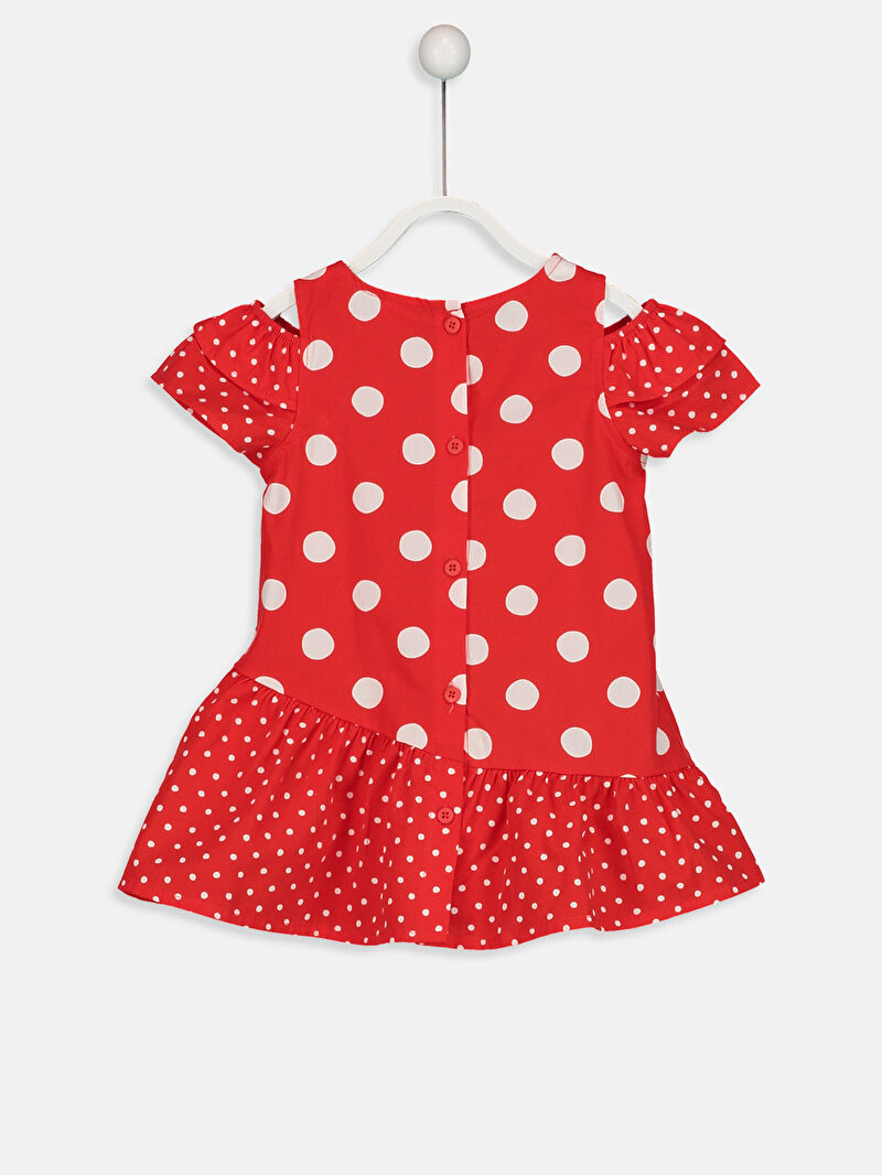 Kırmızı Kız Bebek Desenli Elbise LC Waikiki