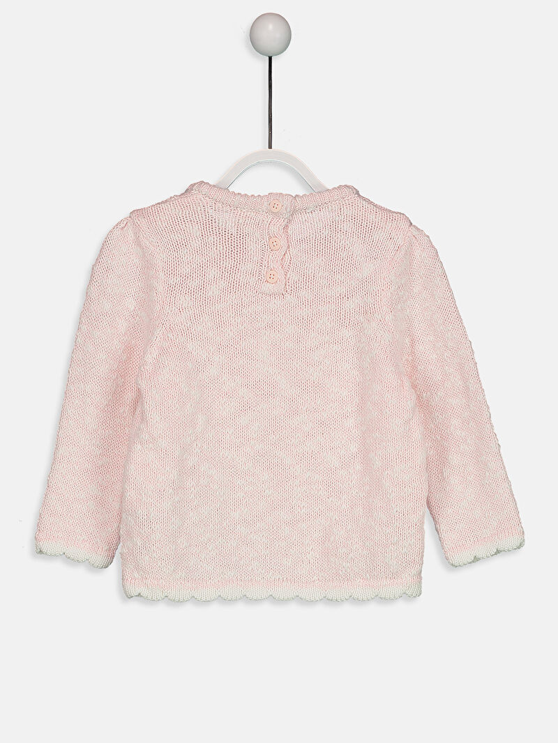 Pembe Kız Bebek Baskılı Triko Kazak LC Waikiki Pembe Kız Bebek Baskılı Triko Kazak LC Waikiki