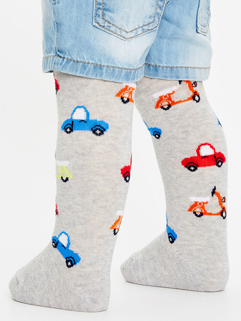 Gri Erkek Bebek Külotlu Çorap 2li LC Waikiki