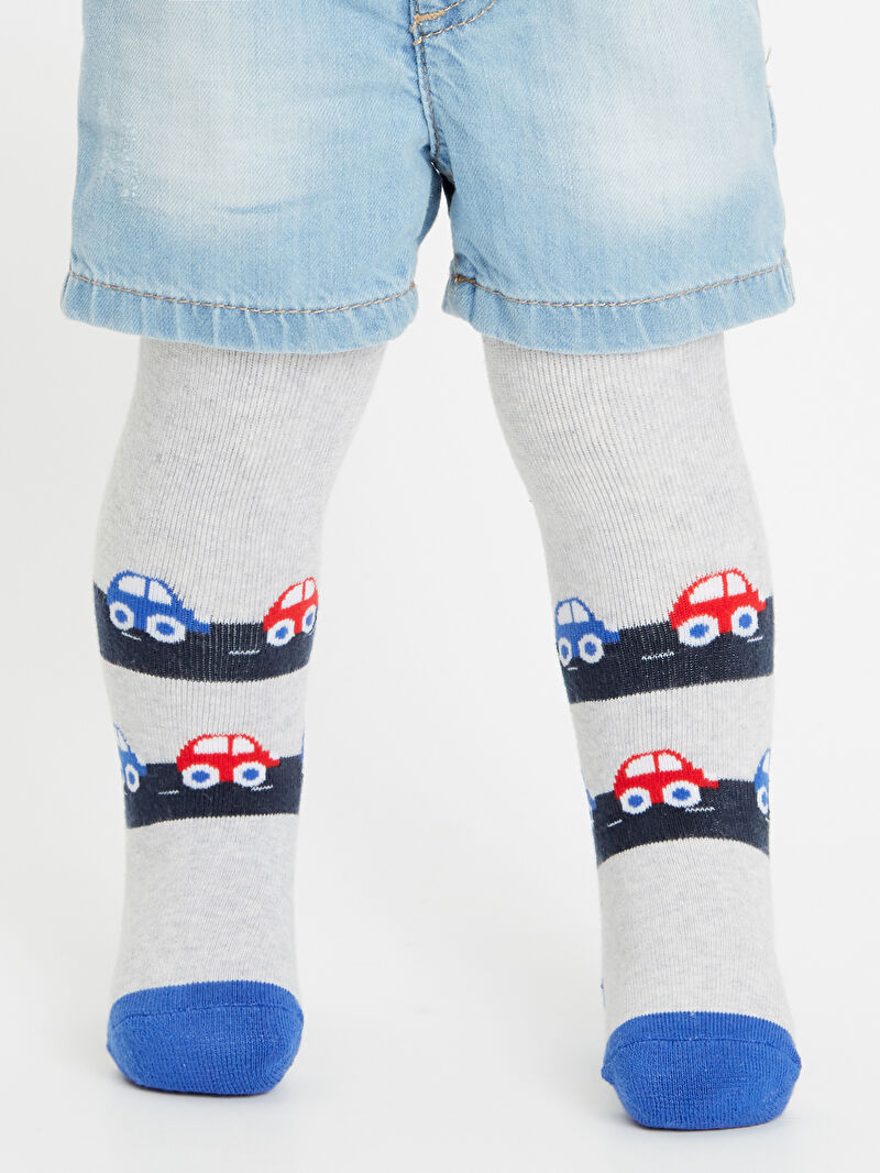 Gri Erkek Bebek Desenli Külotlu Çorap LC Waikiki Gri Erkek Bebek Desenli Külotlu Çorap LC Waikiki