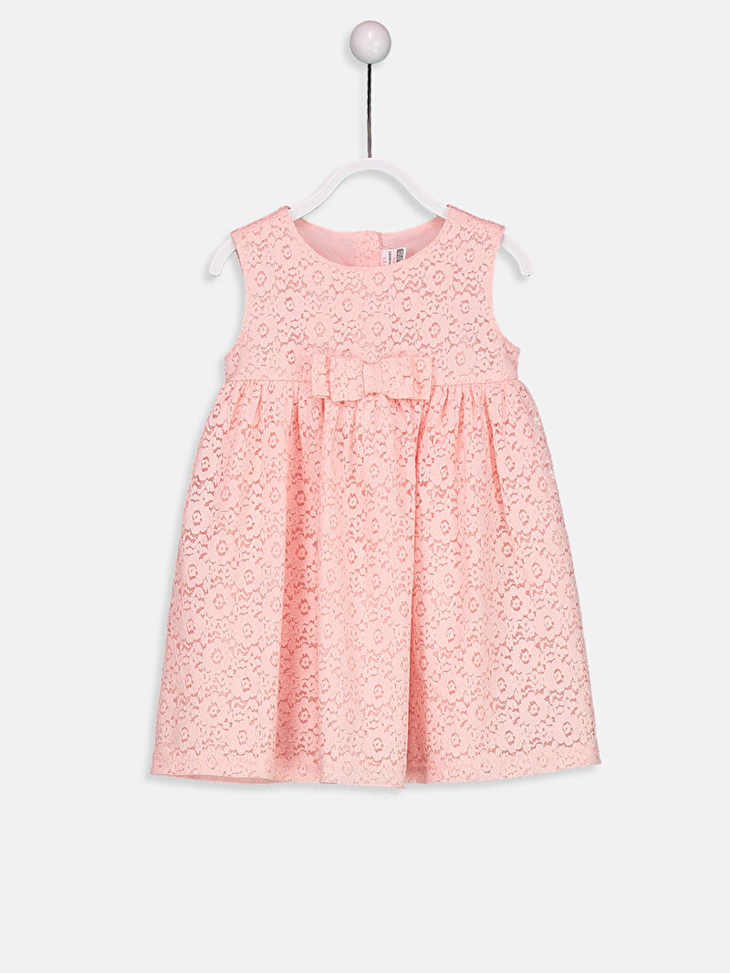 Pembe Kız Bebek Dantel Elbise LC Waikiki