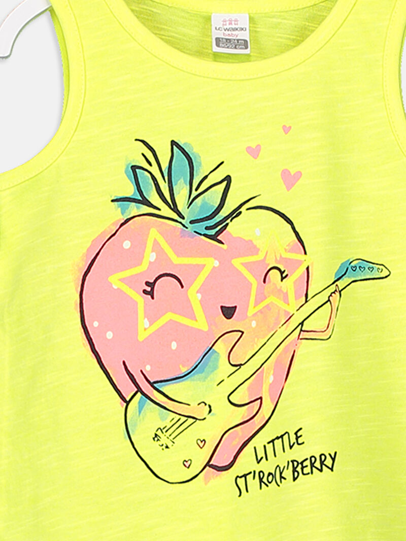 Yeşil Kız Bebek Desenli Atlet LC Waikiki