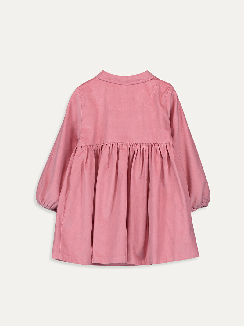 Pembe Kız Bebek Kadife Elbise LC Waikiki