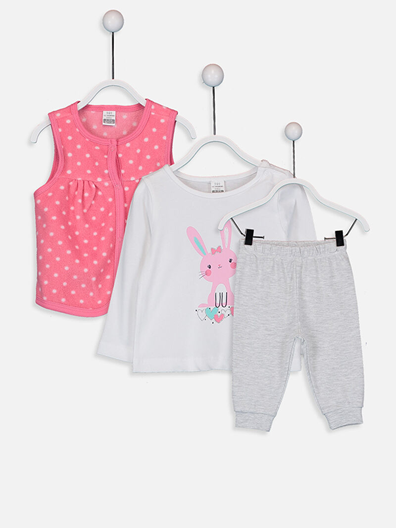 Beyaz Kız Bebek Takım 3�lü LC Waikiki