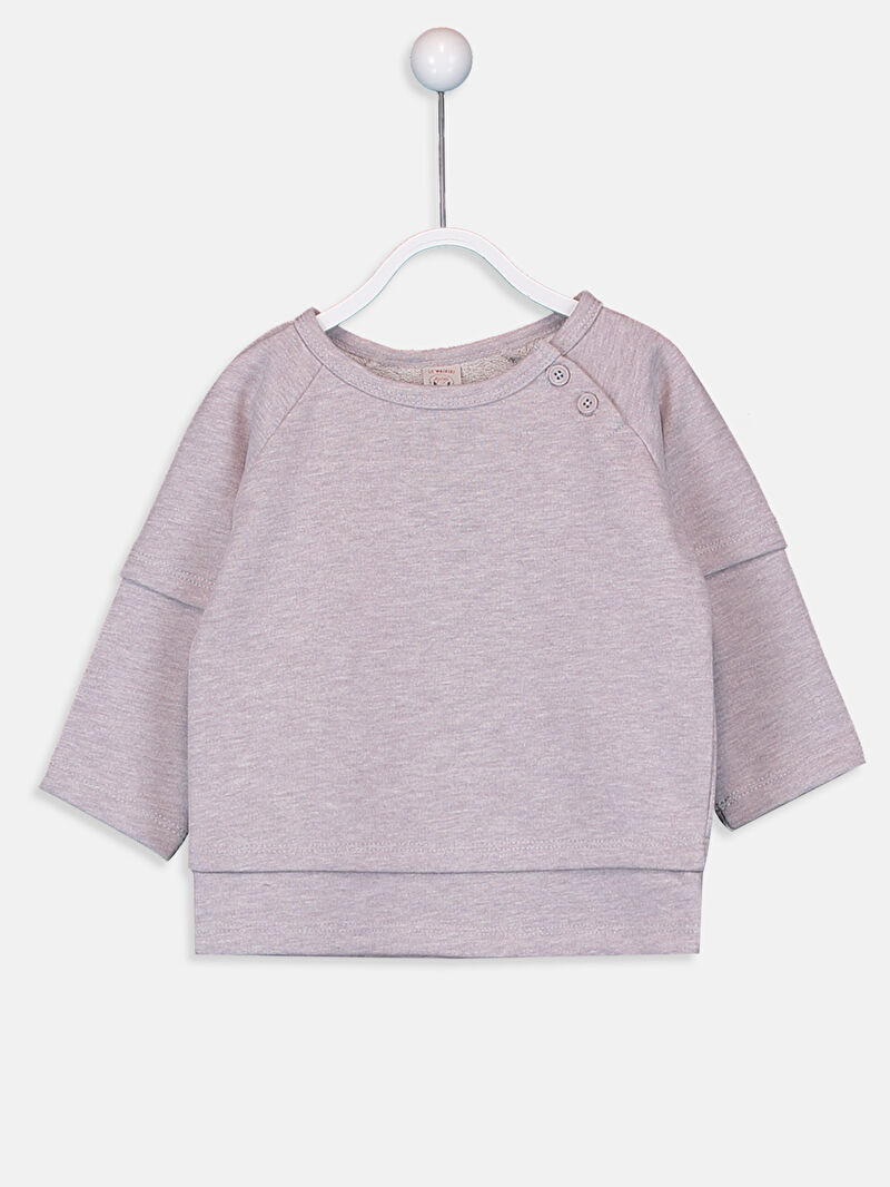 Pembe Pembe Kız Bebek Uzun Kollu Sweat LC Waikiki