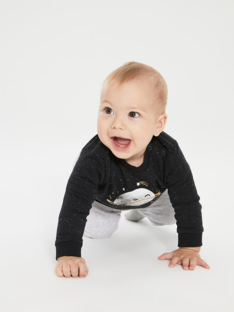 Antrasit Erkek Bebek Tişört 2�li LC Waikiki