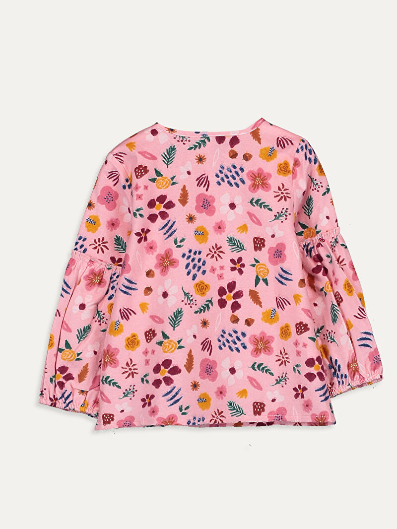 Pembe Kız Bebek Desenli Twill Gömlek LC Waikiki
