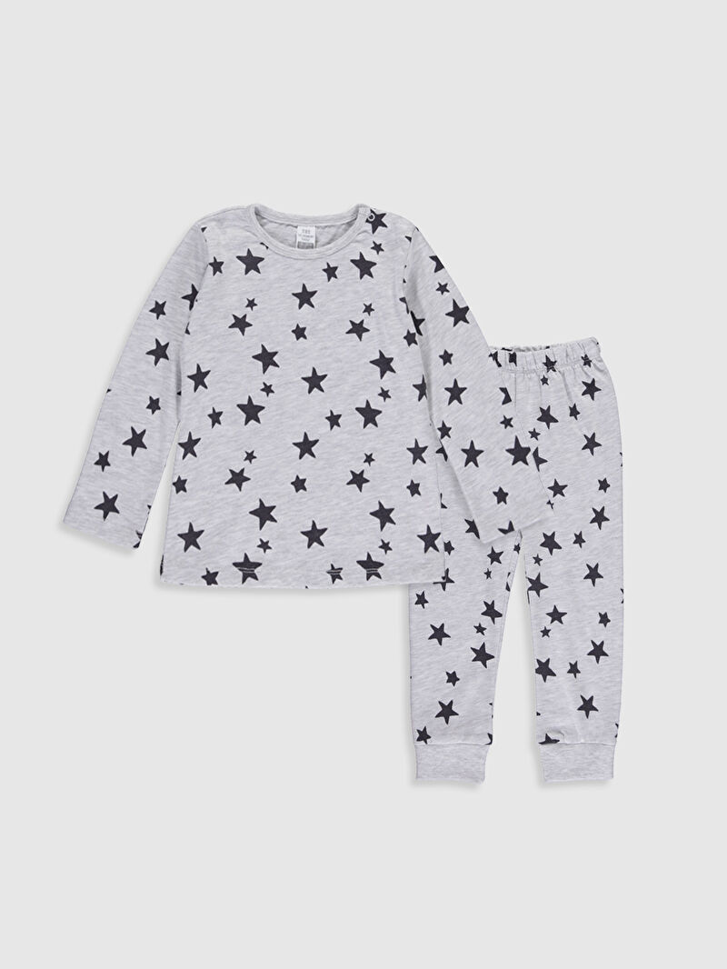 Gri Erkek Bebek Baskılı Pijama Takım LC Waikiki