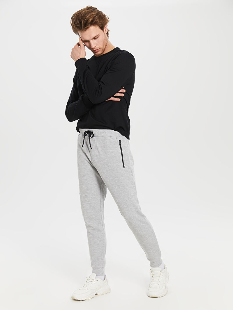 Gri Slim Fit Erkek Jogger Esofman Alti Lc Waikiki