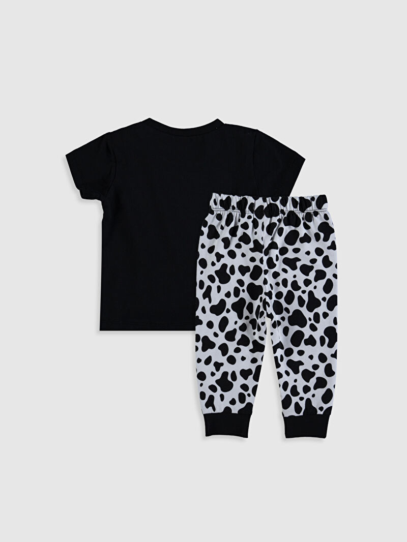 Siyah Bisiklet Yaka Kisa Kol 101 Dalmacya Baskili Erkek Bebek Pijama Takimi Lc Waikiki