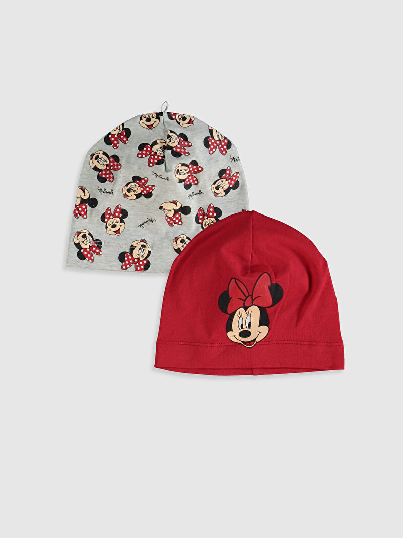 kirmizi kirmizi kiz bebek minnie mouse baskili bere 2 li lc waikiki