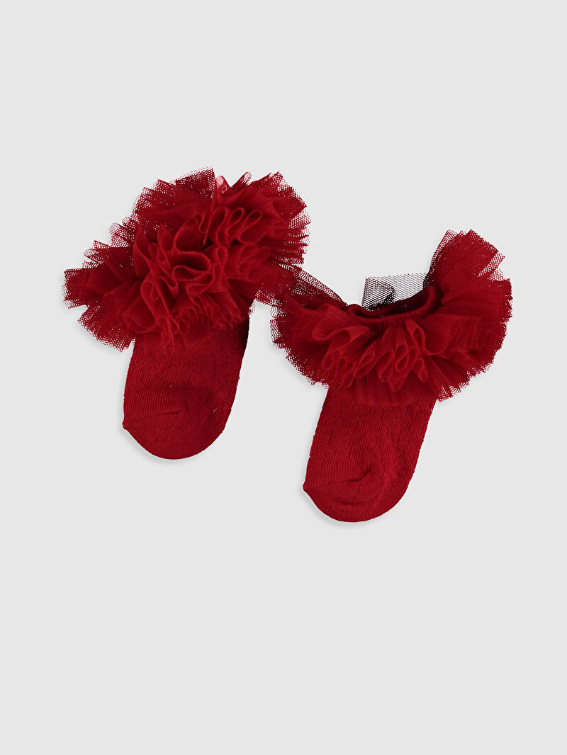 Kırmızı Kırmızı Kız Bebek Patik Çorap LC Waikiki