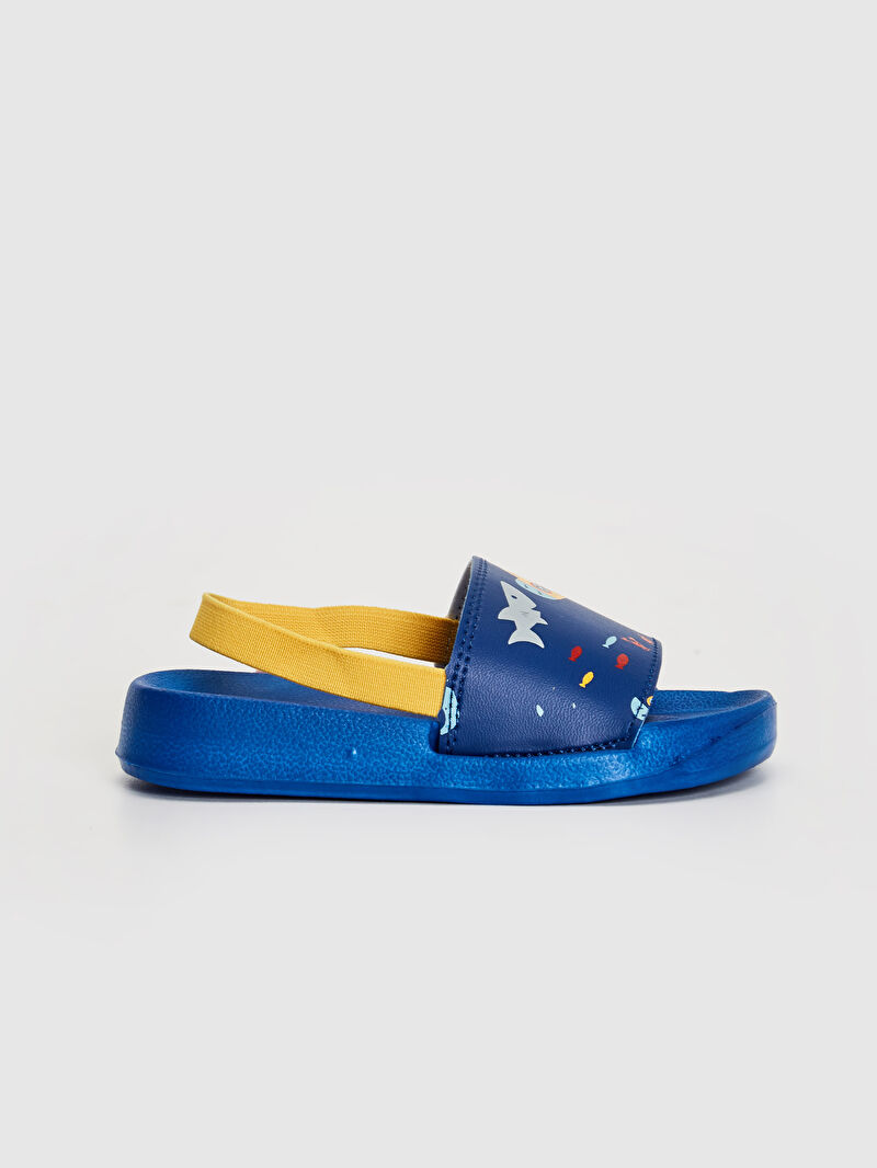 mavi erkek bebek lastikli plaj sandaleti lc waikiki